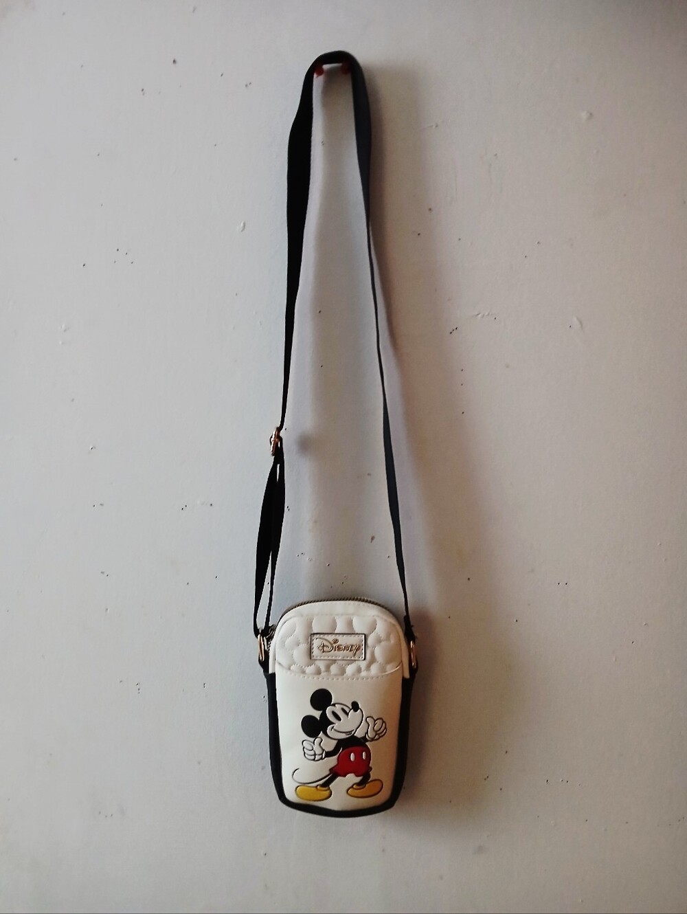 Disney Mickey Mouse Crossbody Phone Bag with Black Strap. Never Used.